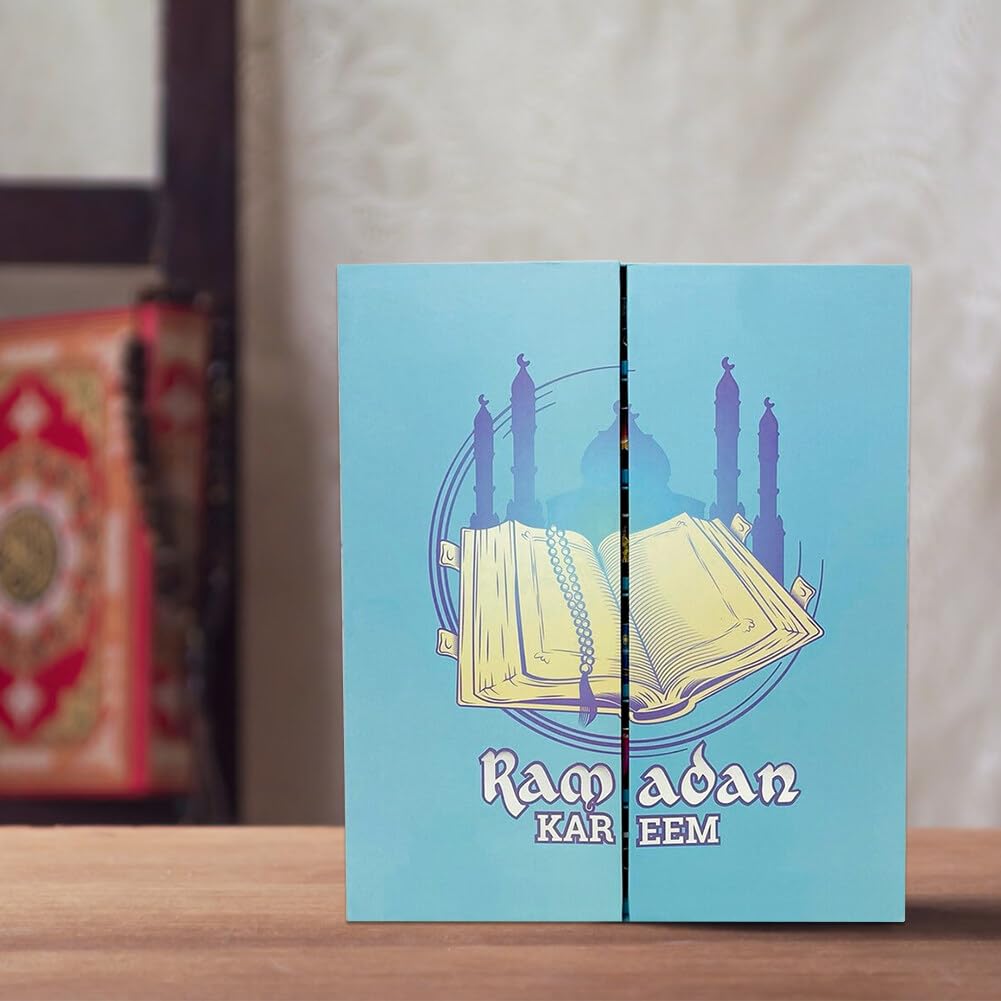 LICHENGTAI Calendario Ramadan 2024 Calendario Dell'Avvento Fai Da Te Legno Calendario Dell'Avvento Riutilizzabile Calandre Conto Alla Rovescia Ramadan per Bambini, Ramadan e Eid Decor