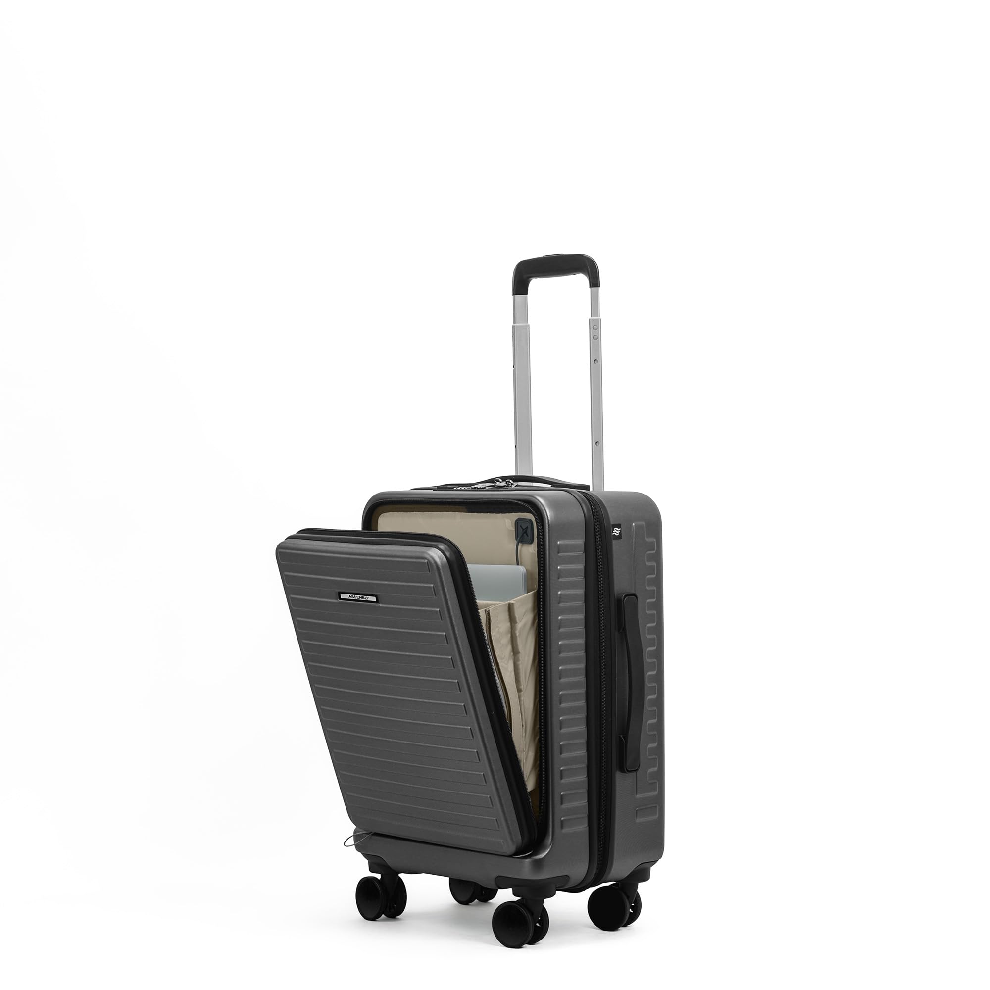 the assembly Cabin 4 Wheels Luggage Polycarbonate 55 Cms - Premium Hardsided Spinner Suitcase Trolley For Flight Travel 40L -Grey-Stark-picture-21