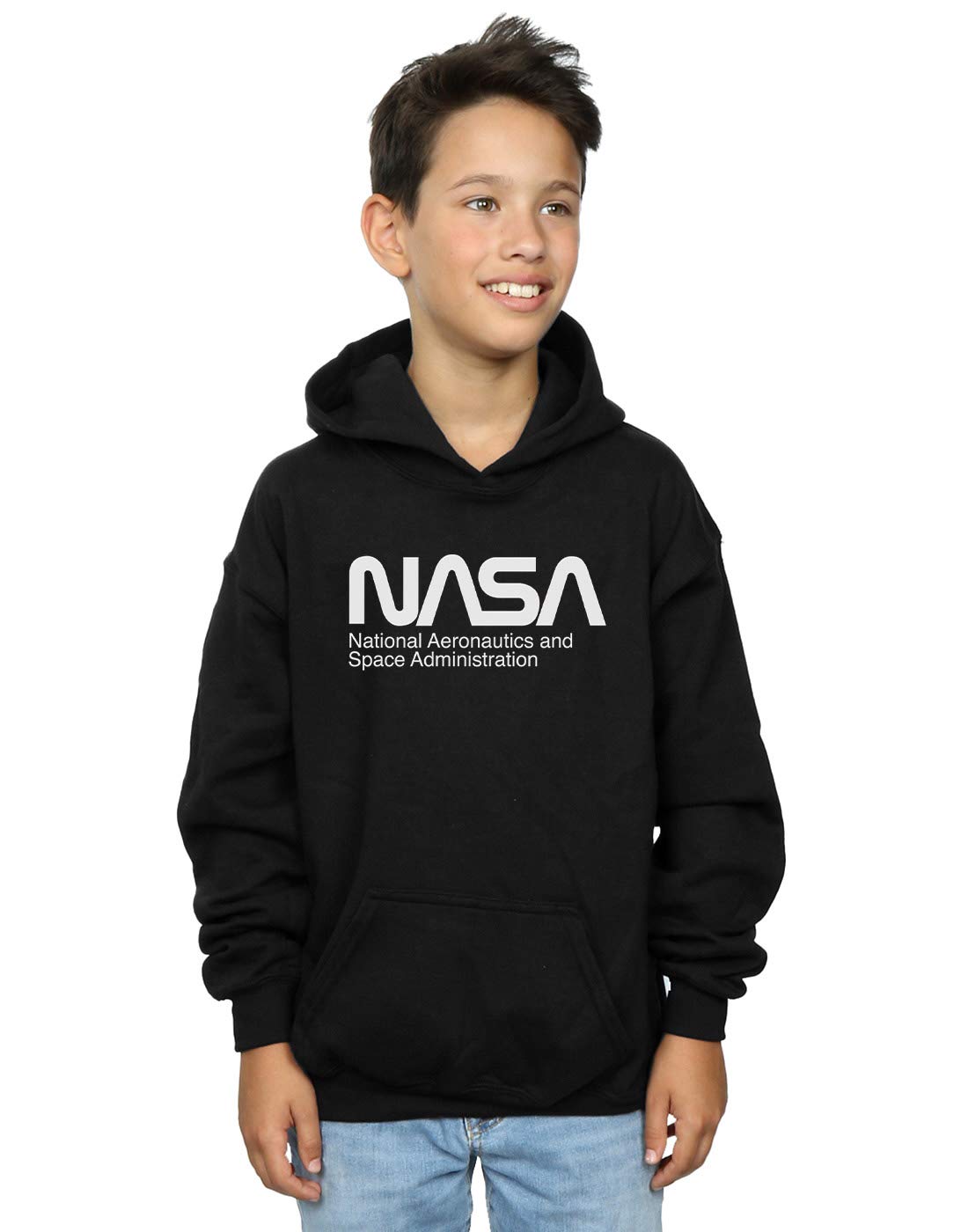Absolute Cult Boys Black Nasa Aeronautics And Space Hoodie 9-11 Years