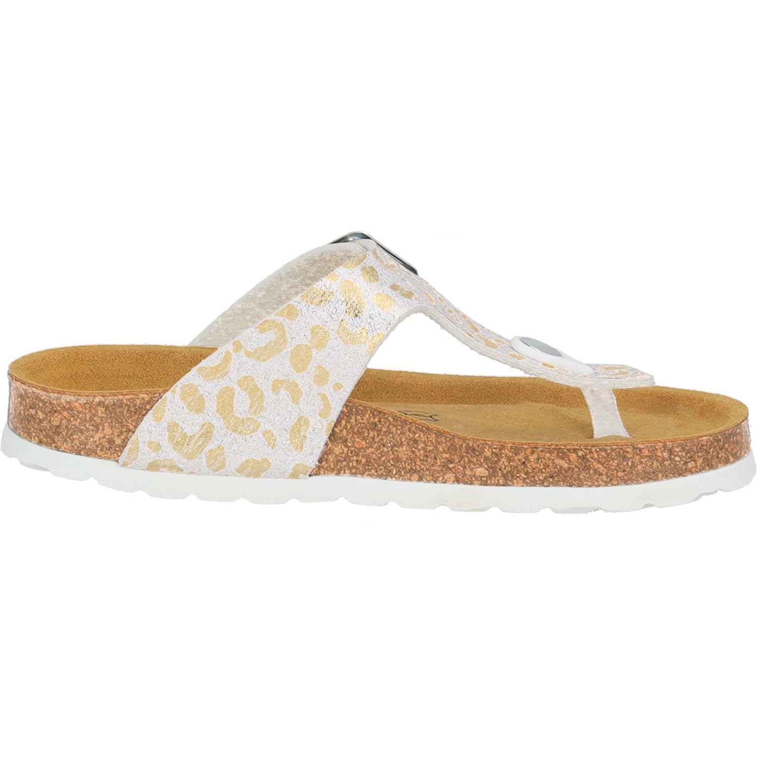 Palado Mädchen Zehentrenner Kids Kos G Leo – coole Sandalen Made in Spain - bequeme Hausschuhe mit Leo-Muster - Sommerschuhe mit Kork-Fußbett