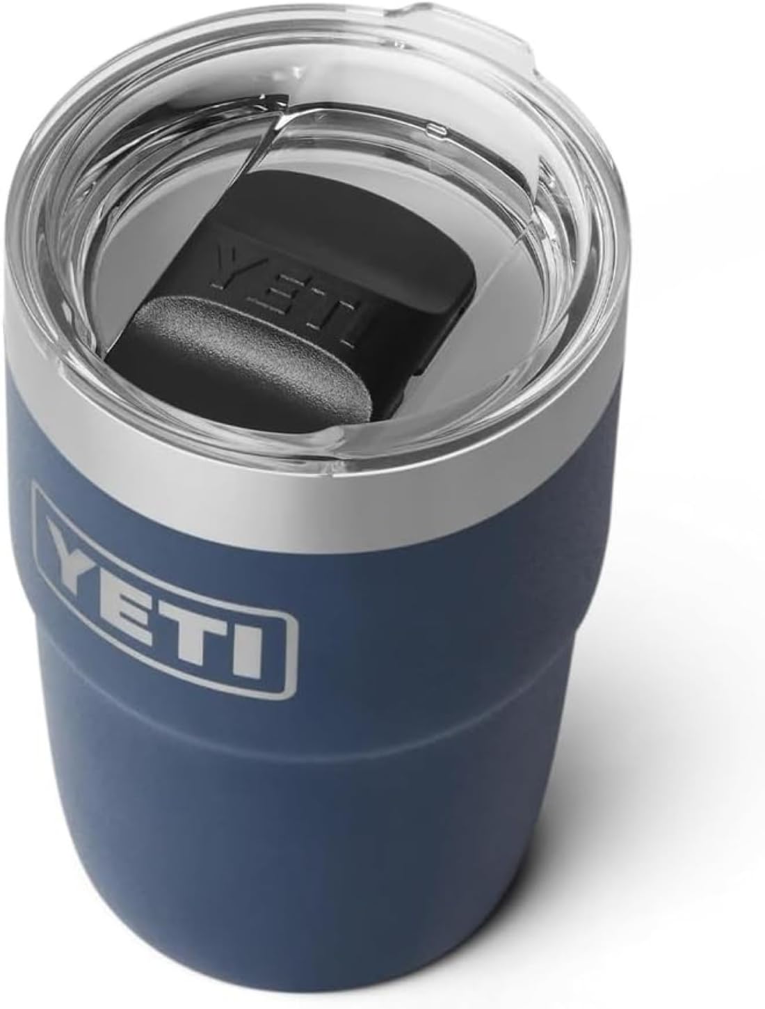 YETI Rambler 8 oz (236 ml) Stackable Cup with Durasip Ceramic Lining, Stainless Steel Vacuum Insulated Coffee Cup with Removable Magslider Lid, Navy
