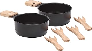 COOKUT – Kit Extension - Set de 2 poêlons pour transformer le Lumi raclette en Lumi choco - Passez d'une Fondue raclette à une Fondue chocolat à la bougie - Un délicieux dessert en moins de 5 min