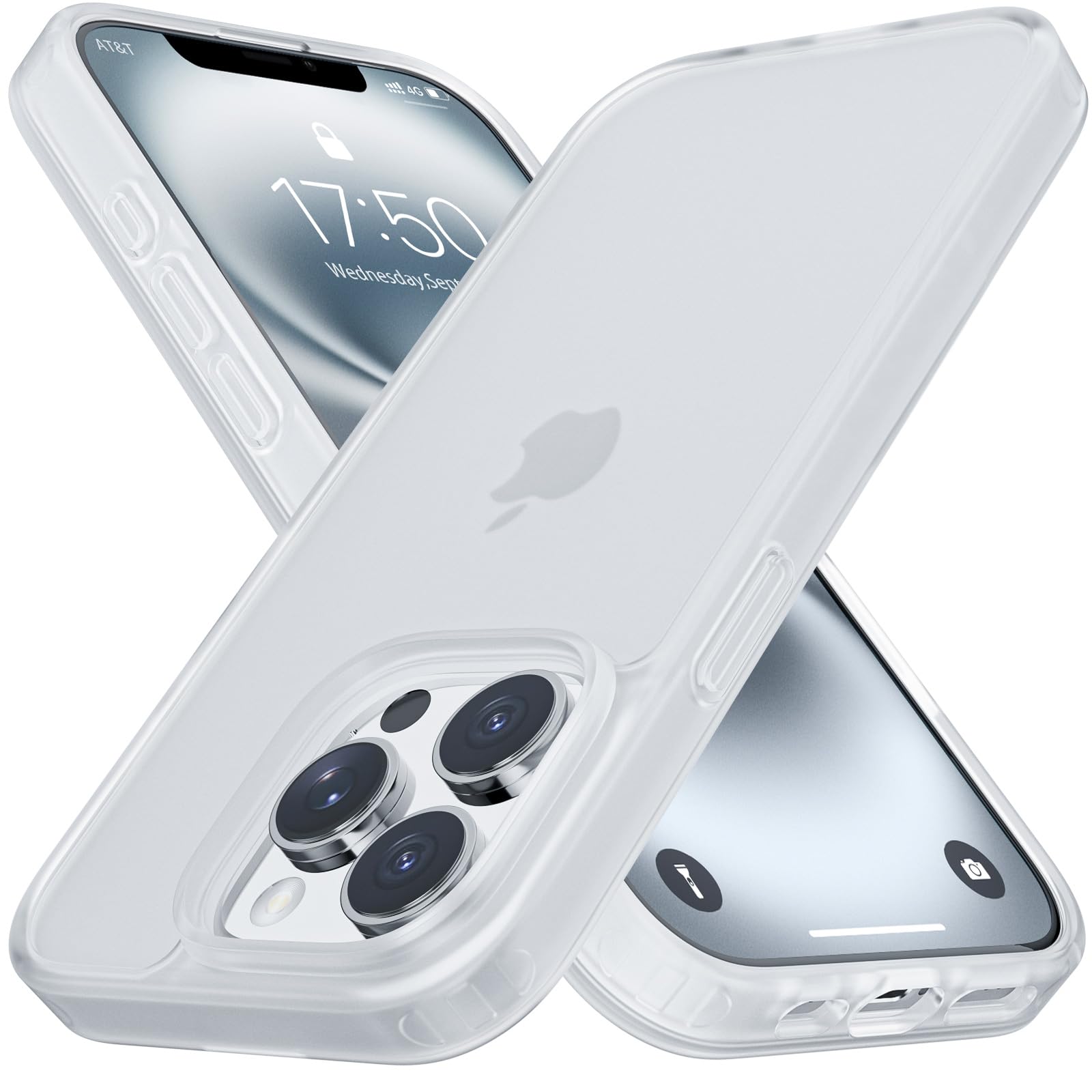 Amazon.co.jp: iPhone13 Pro Max ケース マットクリア TPU+PC 半透明