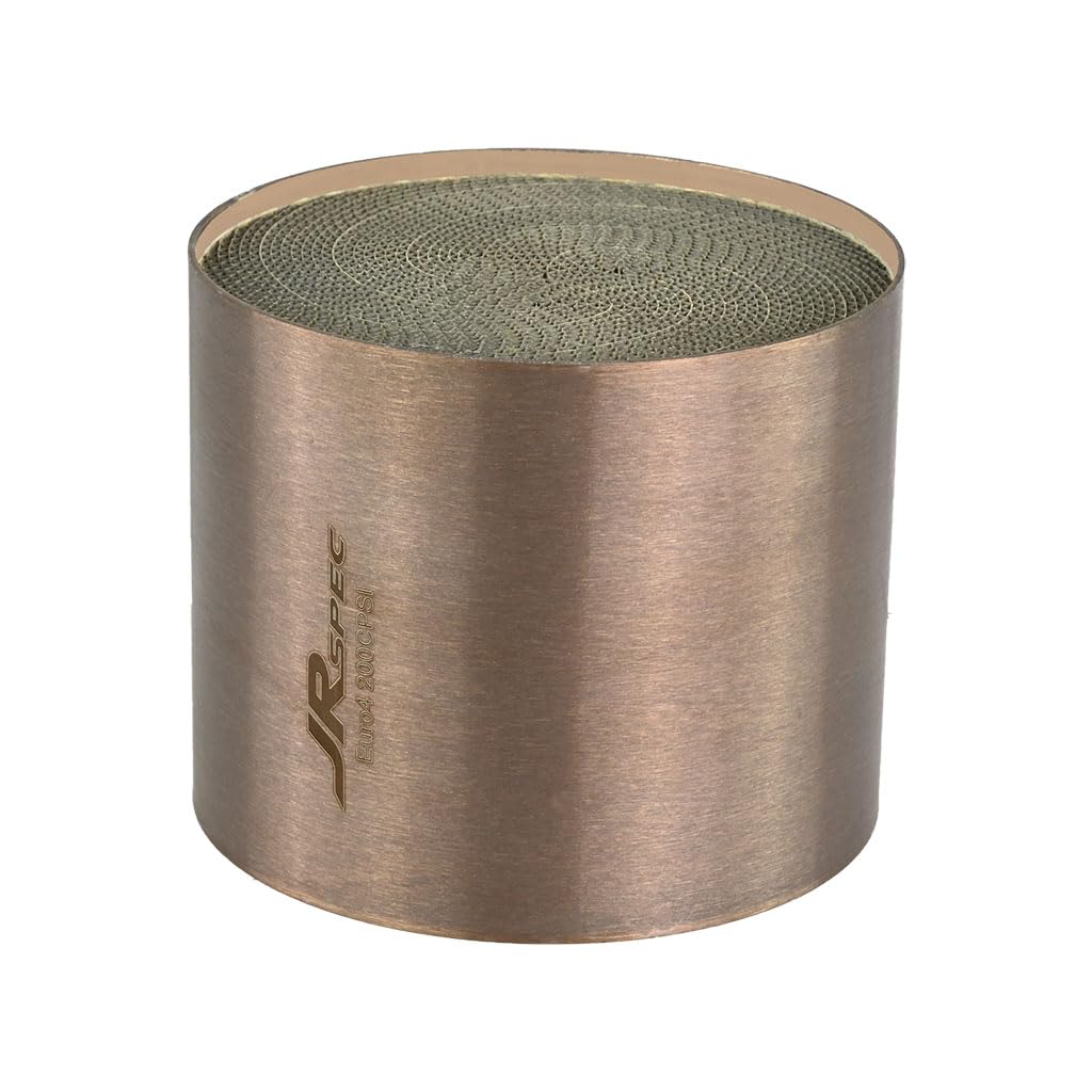 Fmic.eu Performance JRspec Insert de catalyseur universel Sport pour moteurs essence Gasoline Système d’échappement High Flow Longueur 100 mm Diamètre 120 mm 200 CPSI Euro 4