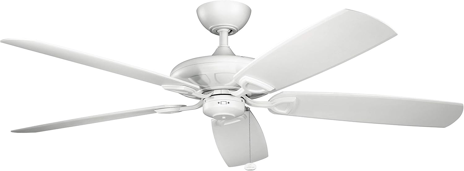 Best Deal Cheap 🛒 Kichler Lighting 310150MWH Kevlar-60 Ceiling Fan, Matte White Blade Finish, 60 Inch Up To 40% OFF Kichler Lighting 310150MWH Kevlar-60 Ceiling Fan, Matte White Blade Finish, 60 Inch