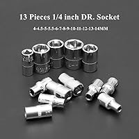 Vista 3 de FLZOSPER Juego de 46 piezas de 1/4 de pulgada y 45 dientes con llave de trinquete reversible, kit de herramientas para reparación automática y hogar