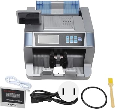 Money Counter Machine Bill Counter Currency Counter Cash Counter 728D 3MG with Counterfeit Detection Adding Batch Value Counting for Banks Offices Businesses