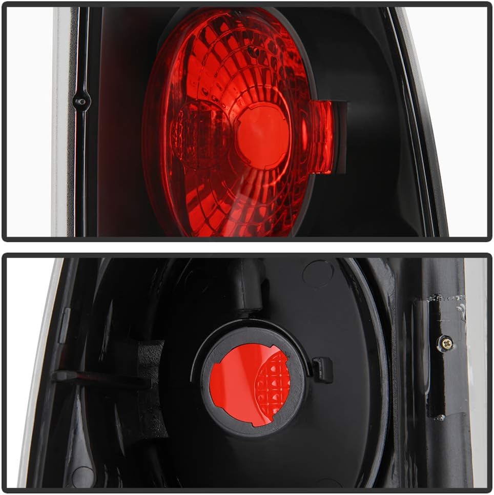 ACANII - For 1999-2002 Chevy Silverado 1500 99-06 GMC Sierra Black Tail Lights Brake Lamps Driver & Passenger Side