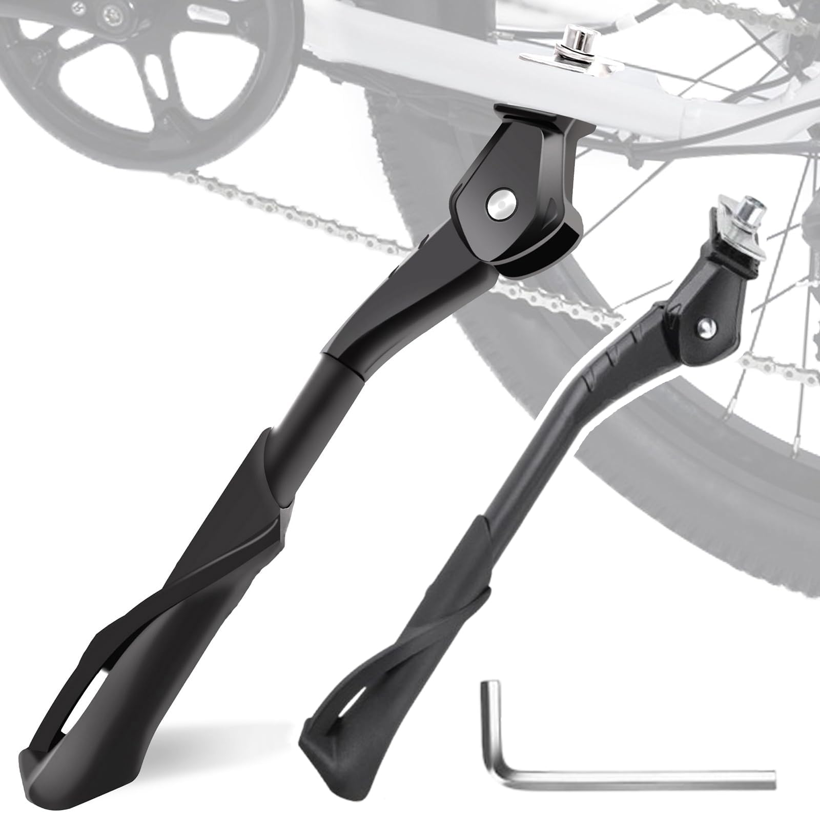 WJDMB Fahrradständer für Cube Reaction Hybrid Reaction TM Stereo Stereo 120, Einstellbarer Seitenständer Fahrrad rutschfest Parkständer, Stützbeine 