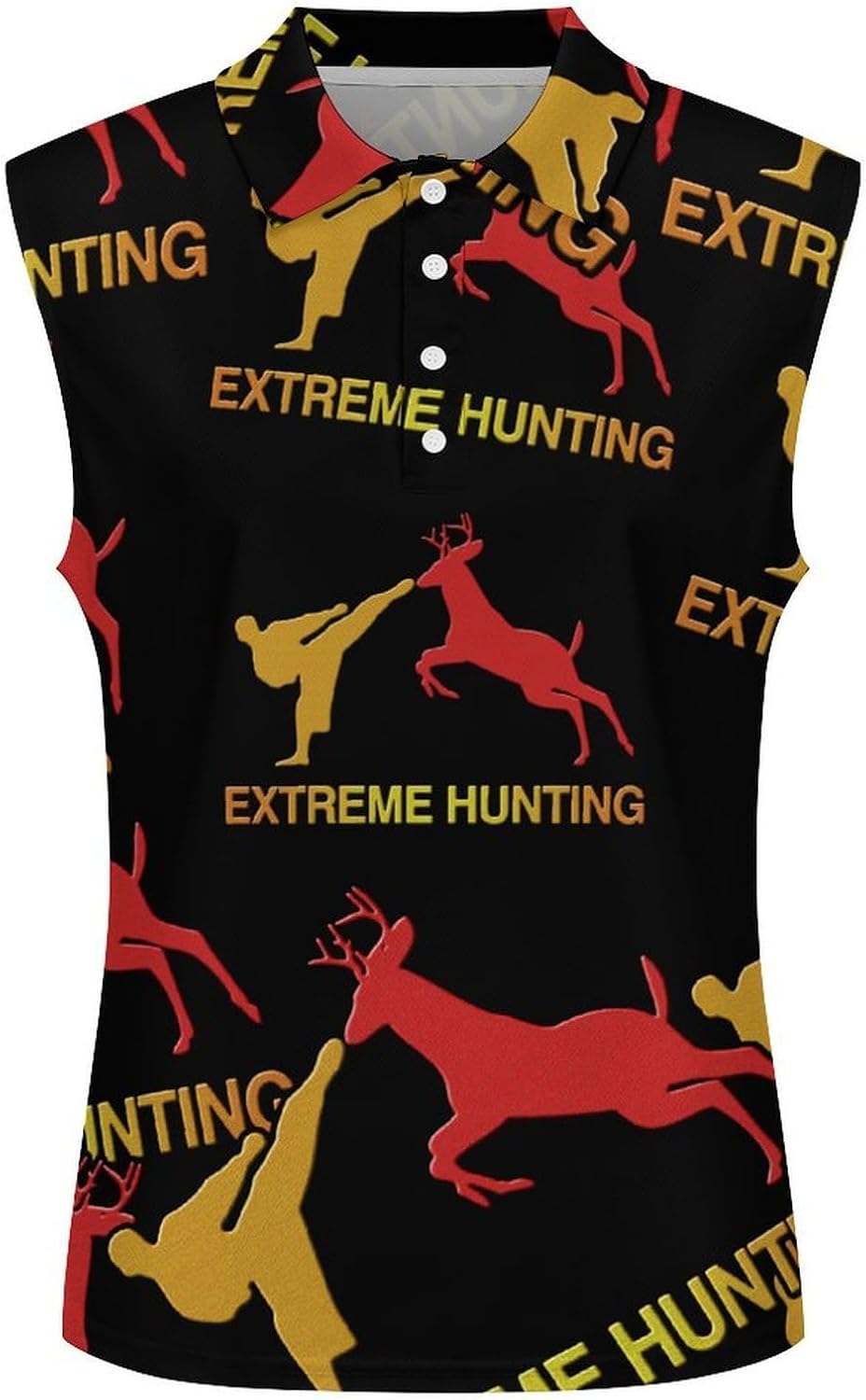 Fuck It I'm Going Hunting Women's Golf Shirt Sleeveless Polo Shirts Tank Tops Blouses Tennis T-Shirts Casual