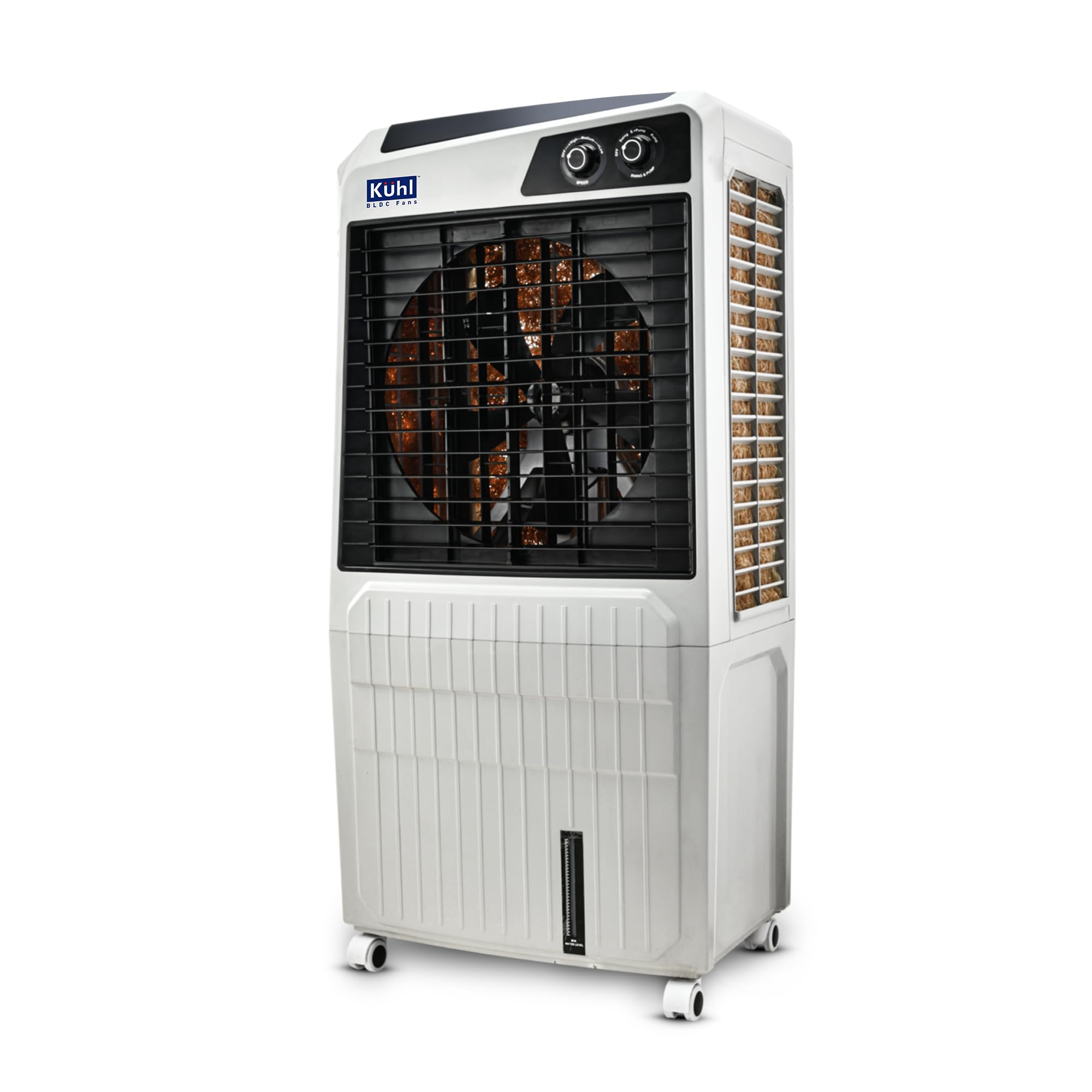 KUHL Brizo DC-60-16 Portable Desert Air Cooler|200W|60L Capacity| 16" Blades | Honeycomb Cooling Pads for long-lasting Cooling| Powerful Air Delivery | 1350 RPM | 32ft Air Throw | Inverter Compatible-image-20