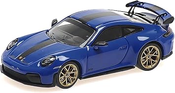 Minichamps 2025 911 992.2 GT3 Weissach Package Blue with Carbon Stripe Limited Edition to 240 Pieces Worldwide 1/64 Diecast Model Car MC640064224