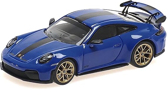 Minichamps 2025 911 (992.2) GT3 Weissach Package Blue with Carbon Stripe Limited Edition to 240 Pieces Worldwide 1/64 Diecast Model Car MC640064224