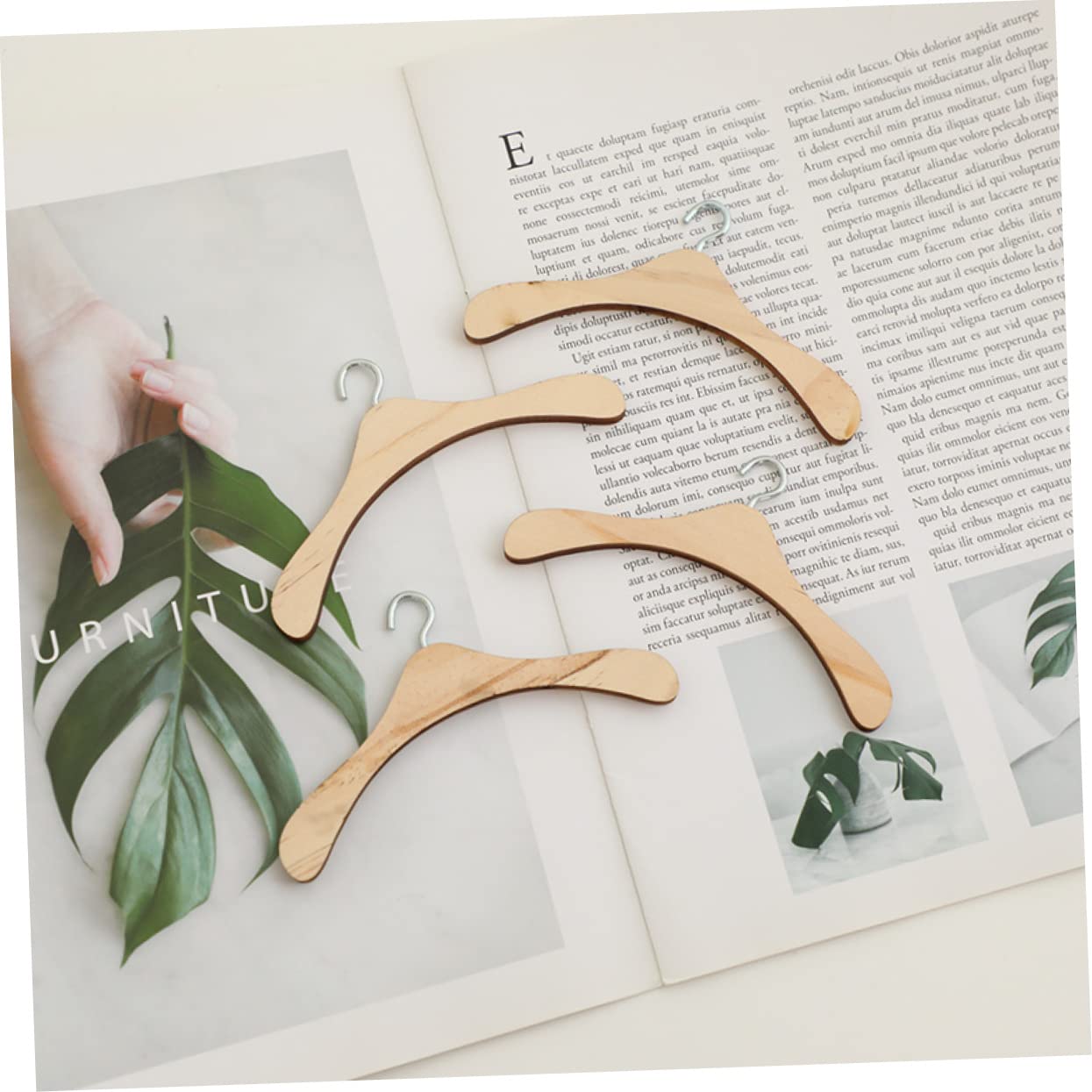 SOLUSTRE 12Pcs Doll Clothes Hangers Sturdy Clothes Holders for Organizing Doll Outfits Smooth Surface for Safe Use for Displaying Dresses and Casual Wear