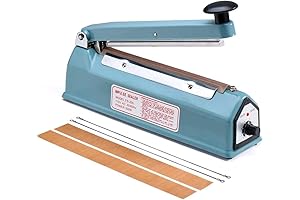 Metronic Impulse Sealer: 8-Inch Impulse Heat Sealer with 2 Thermal Fuses and...