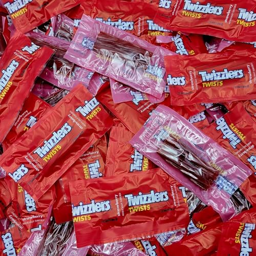 TwizzlersStrawberry Licorice Candy - 95 Strawberry TwizzlersCandy Individually Wrapped Fun Size Candy - Bulk Individually Wrapped Candy - 95 Pieces - image 2