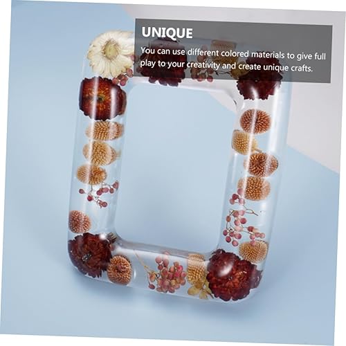 Miniatura 5 de Mesa de marco de fotos Molde de silicona Moldes de bandeja de resina Molde epoxi de cristal DIY Marco de fotos Fundición DIY Display Marco de fotos