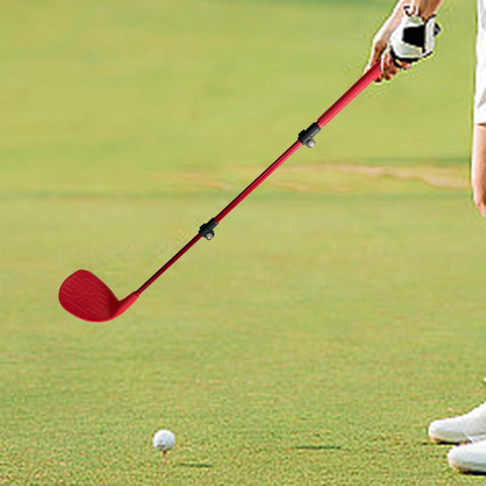 Oshhni Golf Wedge Golf Chipper Club für Anfänger und Profis, Golfschläger Golf Club Leichte Teleskop-Trainingshilfe zum Spielen für Herren & Damen, Rot