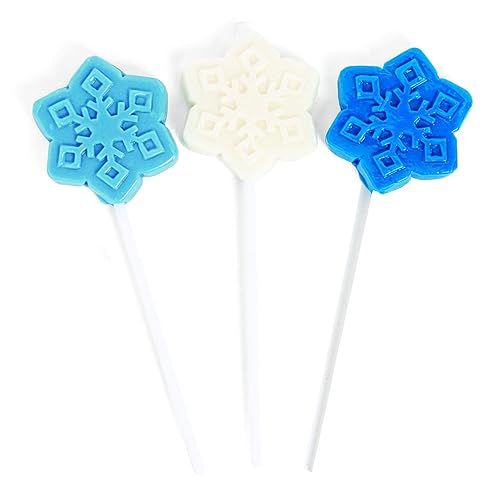 Fun Express - Lechones de copo de nieve de princesa de invierno para cumpleaños - Sucker & Pop - Chupones de personajes - Cumpleaños - 12 piezas