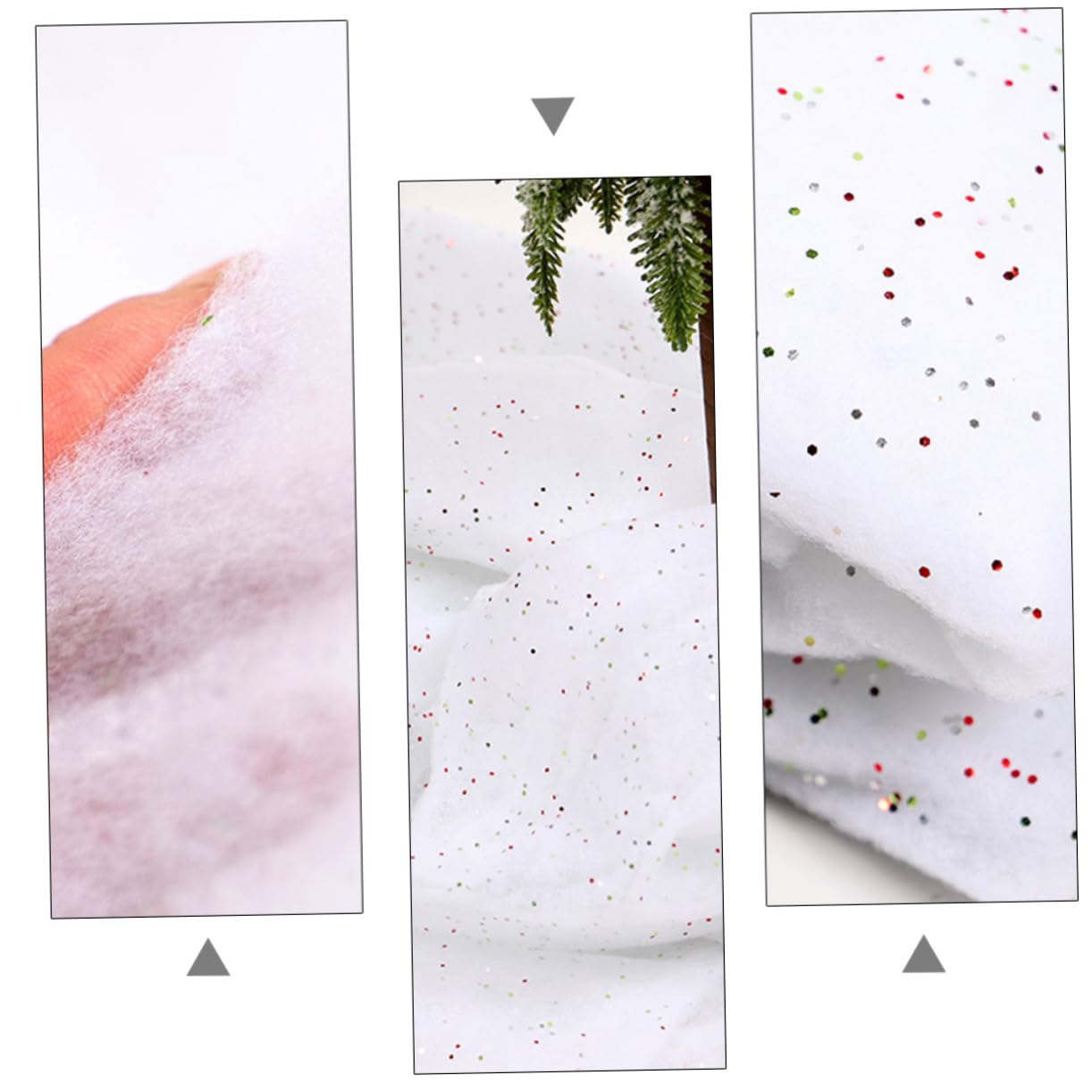 PRETYZOOM 1Sheet Decorative Snow Carpet Holiday Artificial Snow for Christmas Party Decoration Fluffy Snow Prop for Home Decor Winter Atmosphere