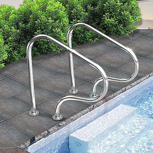 Barandilla para piscina acero inoxidable 304 con cubierta azul miniatura 5