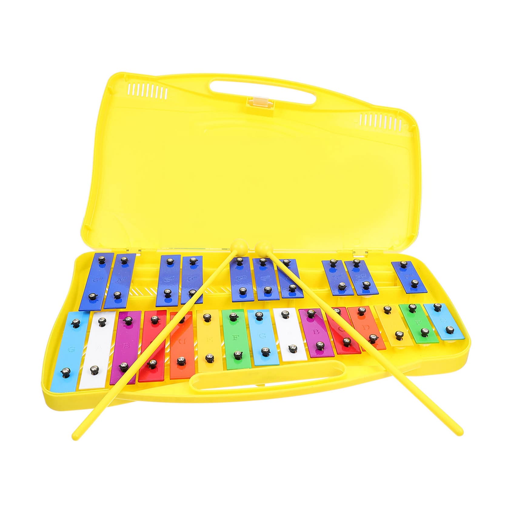 Metallofono Blu in Ferro e Plastica per 25 Note Ragazzo Ragazza | Tasti Colorati, Suono Chiaro, Strumento Orff, Gioco Educativo per Child