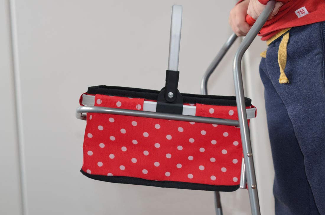 Panier De Course Jouet Pour Enfant - Jeu D'imitation, Rouge, Pour Faire Comme Les Grands (à Partir De 3 Ans)