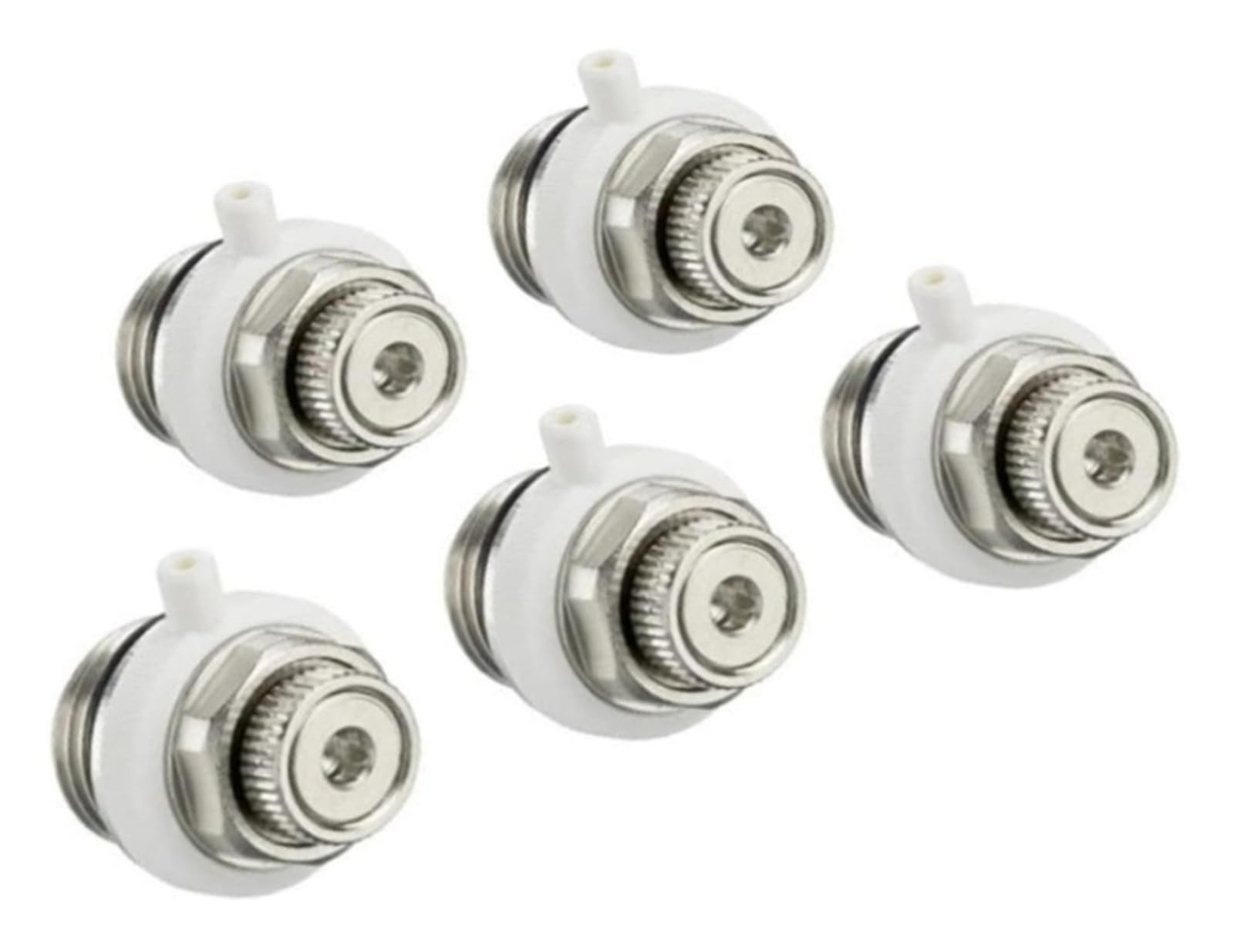 Automatisches Heizkörper-Entlüftungsventil, 1/2 Zoll, Messing-Entlüftung for Zentralheizungssysteme, Heizkessel, Heizkörper, 5 Stück, Silber