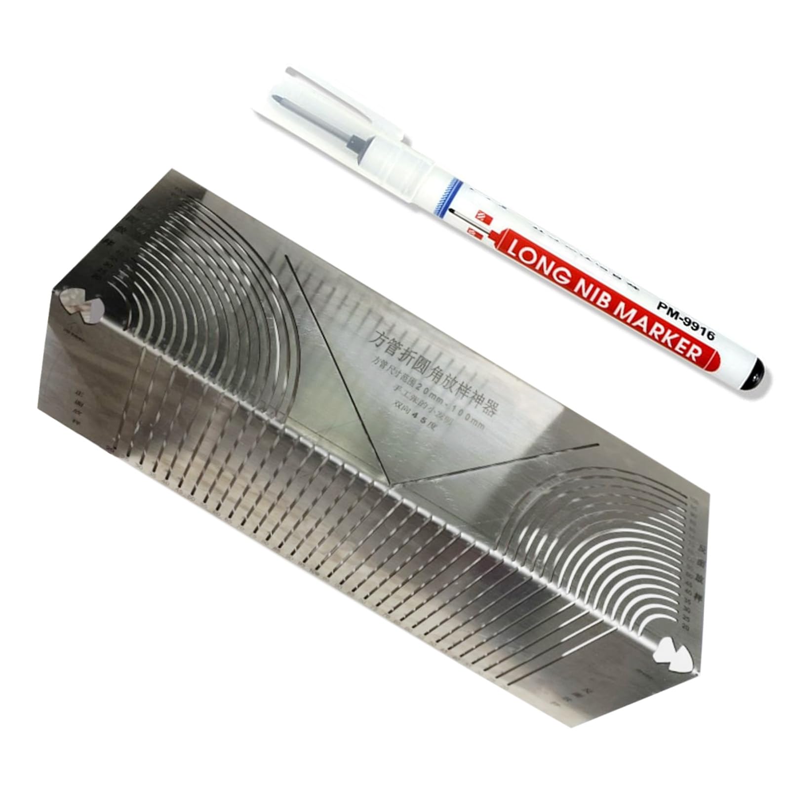 Yhplxyuus 20 100 Angles Measuring Tool For Welding Angles & Arcs Marking Tool Metal Marking Accurate Woodworking Two-Purpose Metal Scriber Adjustable & Arcs For Metalworking