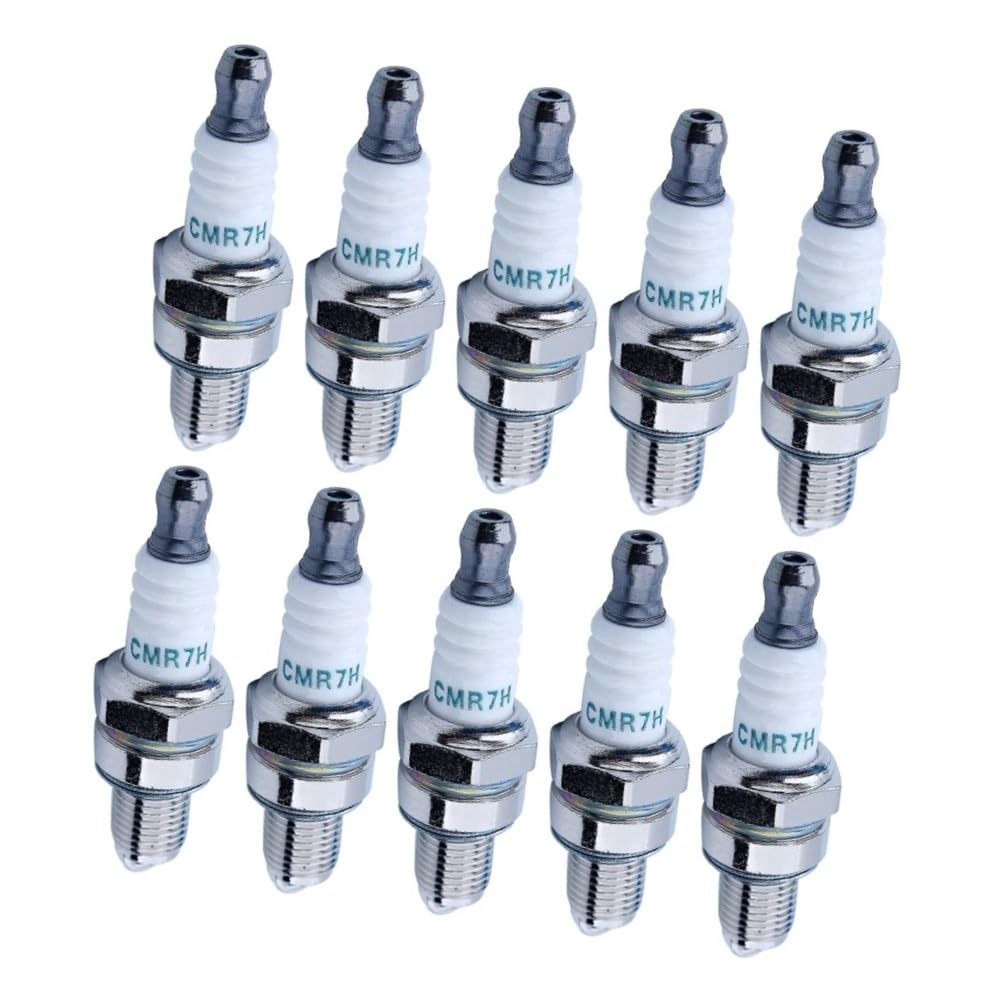 10 pièces CMR7H Bougie d'allumage adaptée for T435 T520 526XP 543XP 545 550XP 550XPG 555 562XP 562XPG remplacer débroussailleuses tondeuses tronçonneuse 506615101 544260901