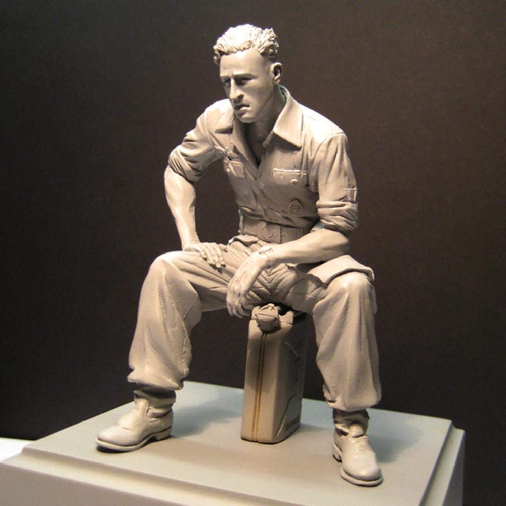 Figurine résine ancien officier 1/16 miniature pour diorama militaire réaliste