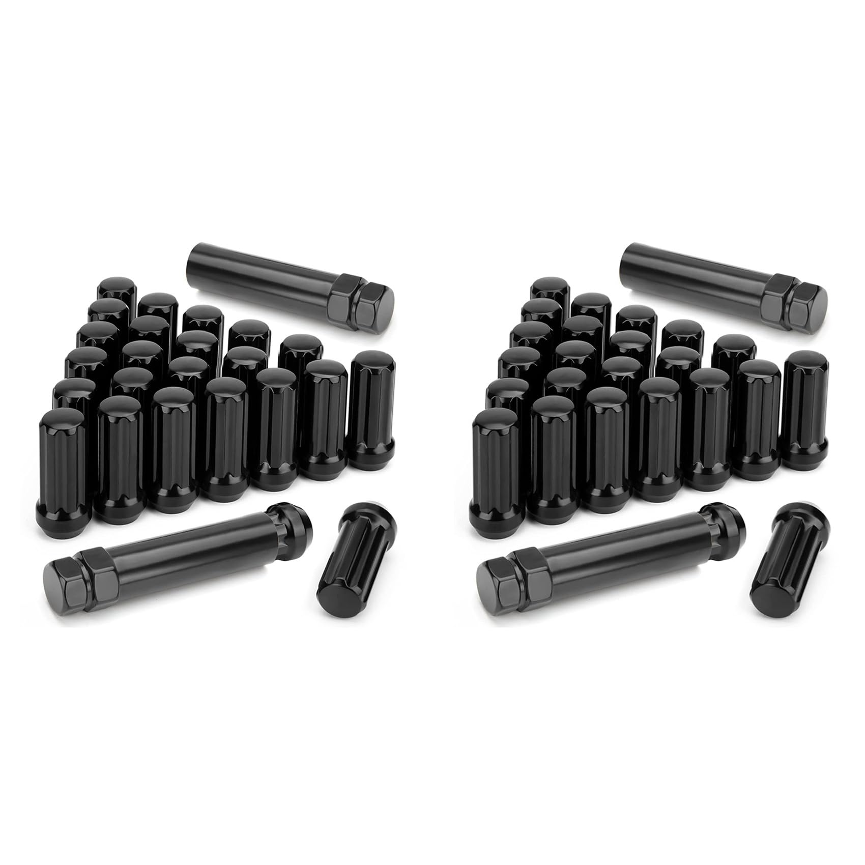 Tuercas de rueda M14x1.5 estriadas en negro satinado de alta resistencia