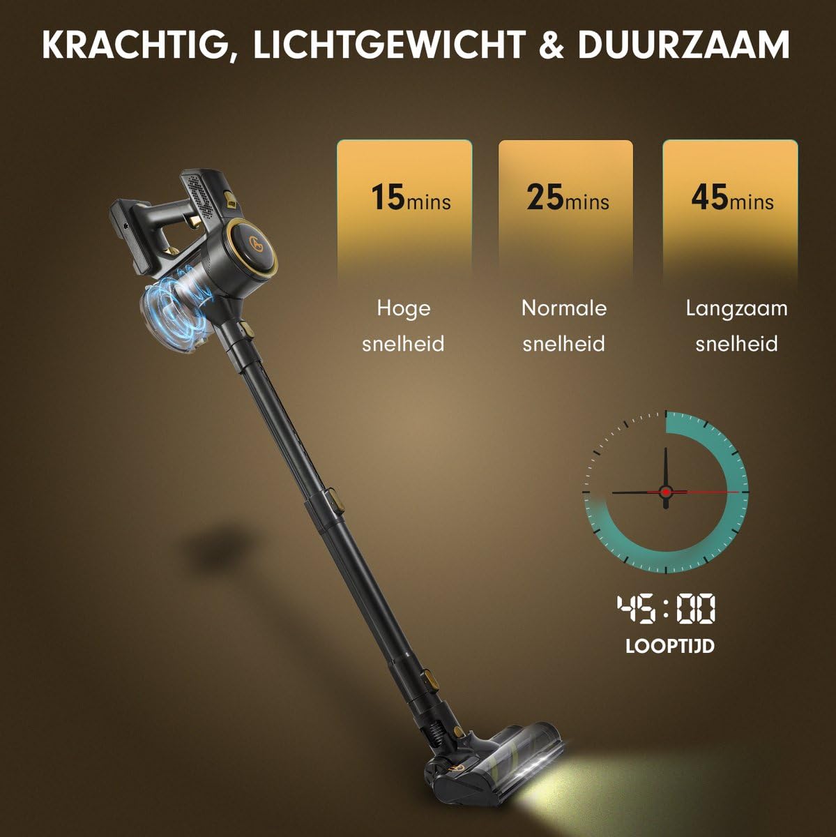 AG4200 Steelstofzuiger Draadloos - Stofzuiger Zonder Zak - Geschikt