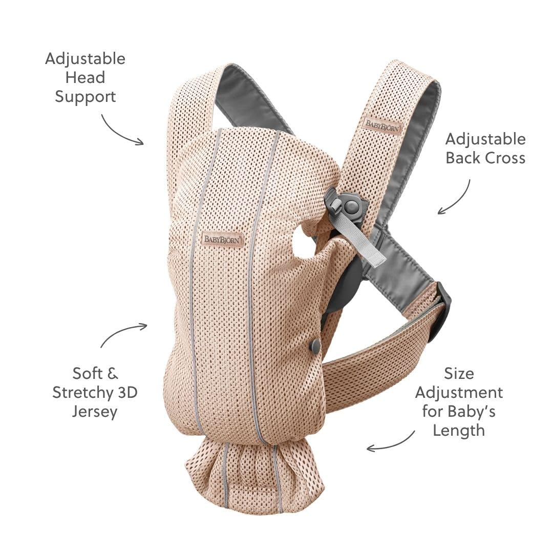 Amazon.com: BabyBjörn Baby Carrier Mini, 3D Mesh, Pearly Pink