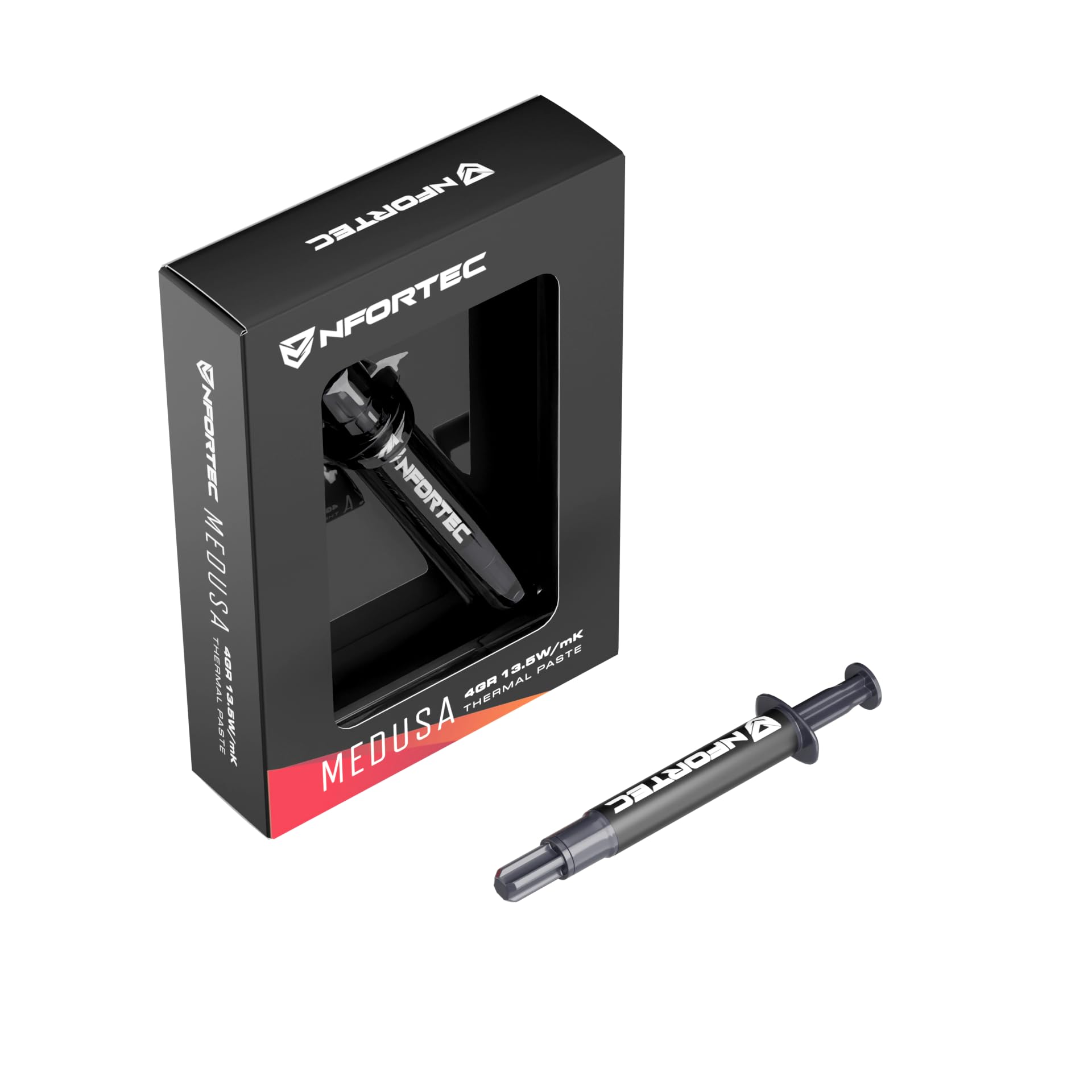 Nfortec Medusa Pasta termica 4g, per il raffreddamento dei Sistemi con dissipatore come GPU o CPU​, Alta conducibilità termica, spatola applicatrice inclusa