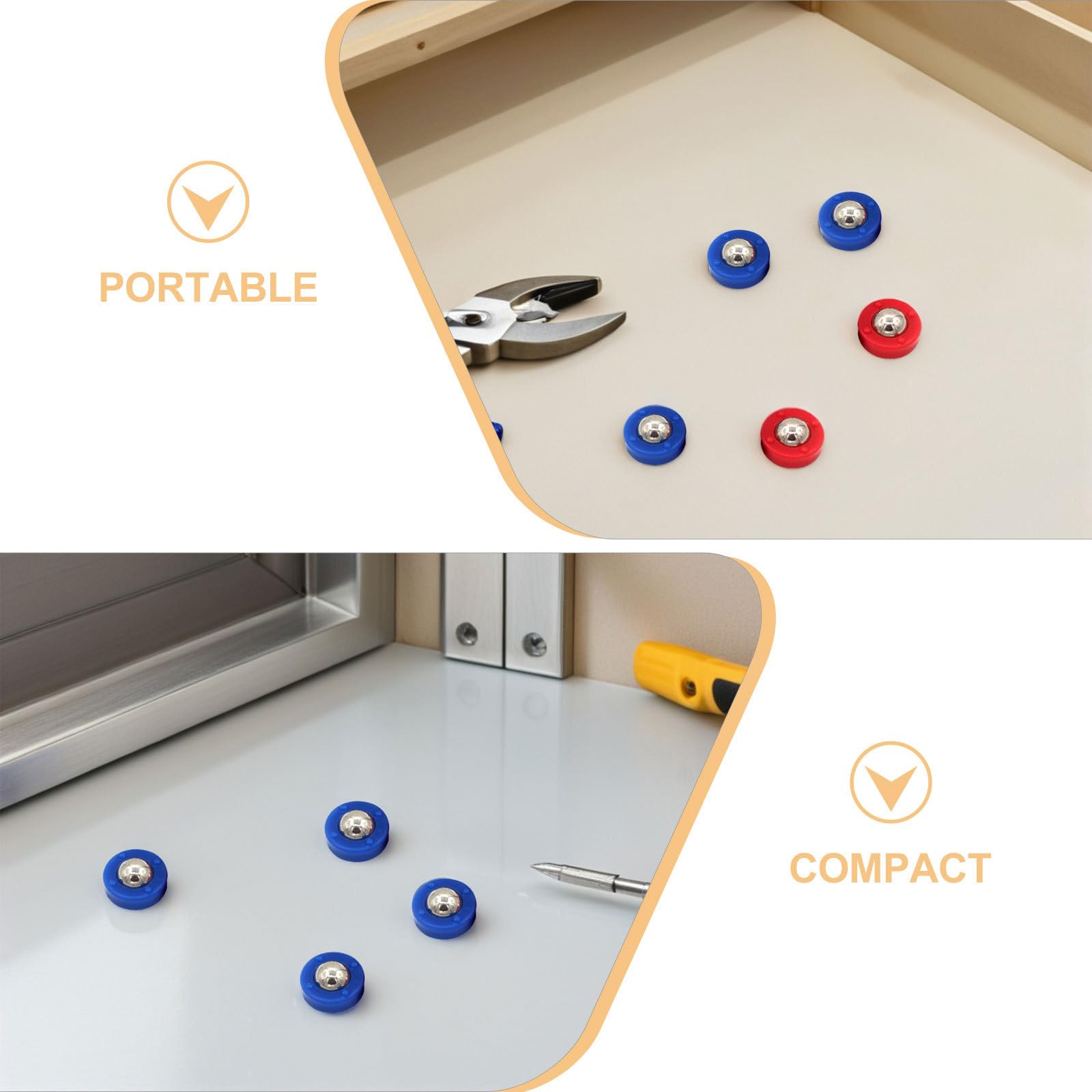 Gatuida 30 Stück Mini-Ersatzrollen für Shuffleboard, Curling-Tischspiel, rutschfeste Pucks für Reisen und Indoor-Unterhaltung