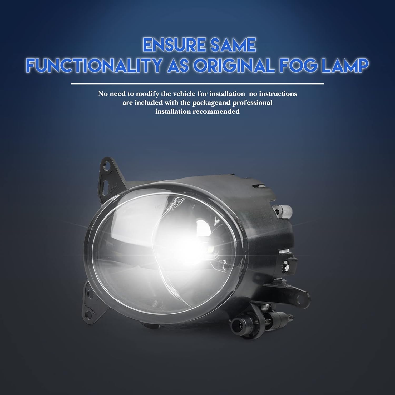 RP Remarkable Power, LED Fog Light for 2008 2009 2010 2011 2012 2013 2014 Lancer Non-Evo DRL Bumper Chrome With Bulbs and Wiring Harness& Clear Lens Black Bezel Kit FL12230