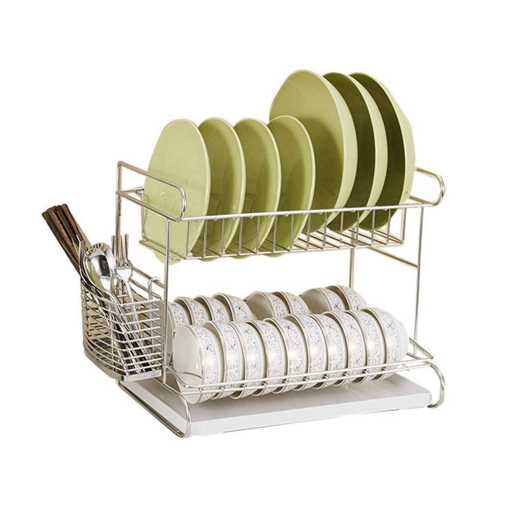 Rejilla para Platos de Acero Inoxidable para Cocina, Rejilla para escurrir Platos, Rejilla para Fregadero, Recipiente con Filtro, vajilla, Caja de Almacenamiento de Platos, artefacto (C)