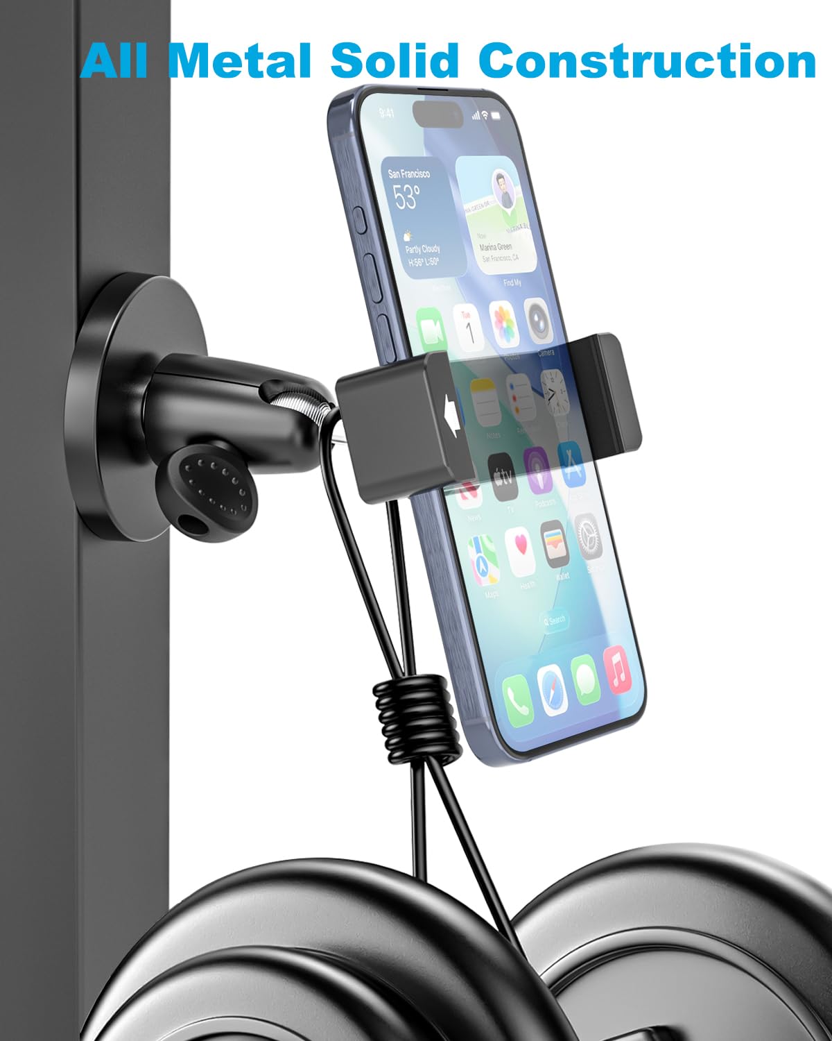 Soporte Móvil Tractor Magnético, 360° Rotación Soporte Telefono Tractor Agrícola, Porta Movil para Superficie Metálica Compatible con iPhone 17 Pro MAX Air/16/15/14/13/12, Más 4-7" Smartphone