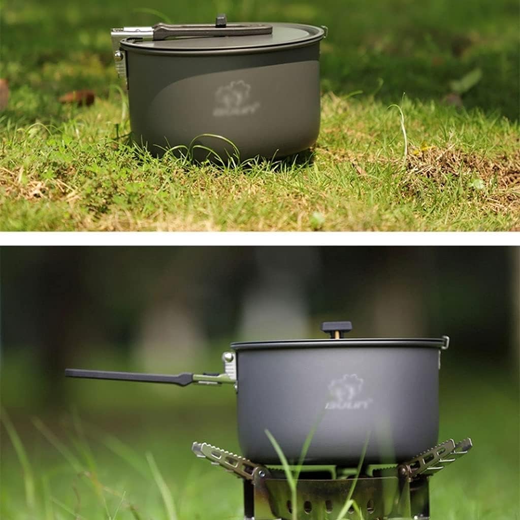 YYDS Outdoor Camping Camping Cookware Hard Anodized Aluminum Cooking Pot Camping Cooker Lightweight Pot for Campfire Portable Camp Equipment Adventures Picnics