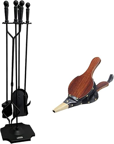 VODA 1 fuelle para chimenea, 1 juego de herramientas para chimenea