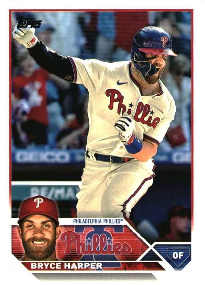 Amazon.com: 2023 TOPPS #3 BRYCE HARPER PHILADELPHIA PHILLIES