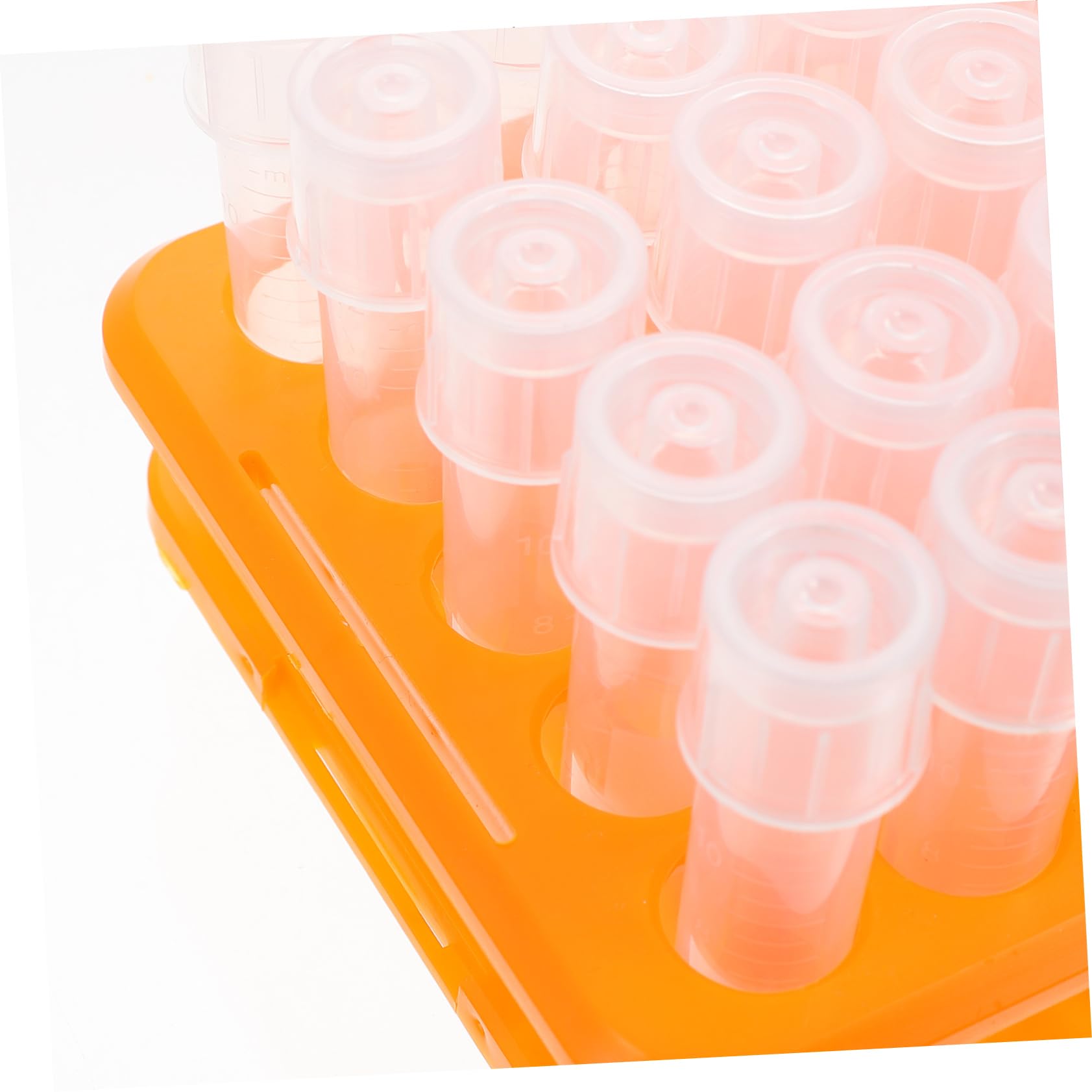 ibasenice Utensilios de Laboratorio Tubo de Cultivo de Tubo de ensayo Experimental de 100pcs Ciencia con 1 Bastidor multifunción