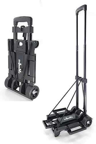 Miniatura 4 de Carro de mano plegable, tubo de hierro, barra de tracción, carrito plegable con ruedas, utilitario, ligero, expandible, chasis grande, plegable en
