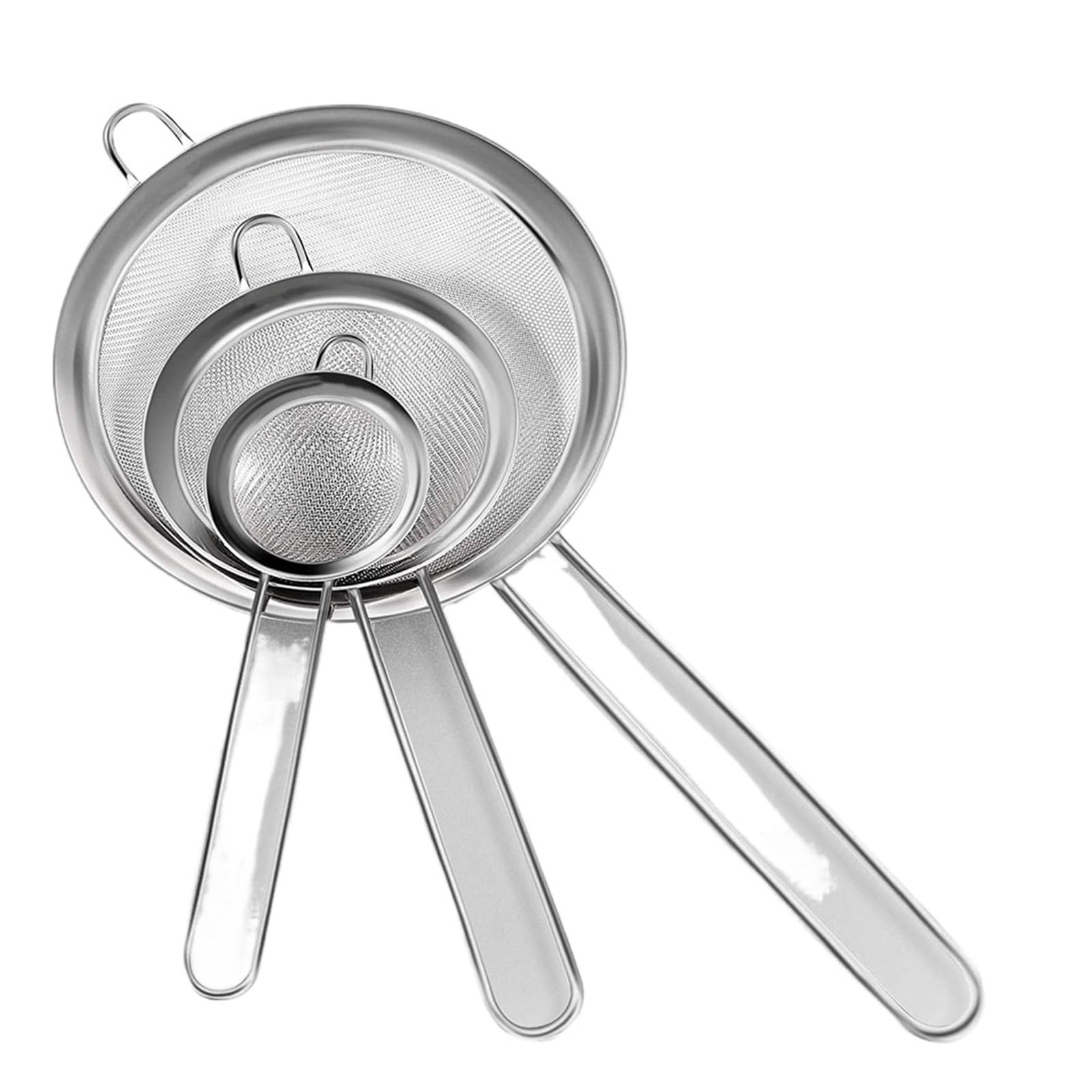 colador acero inoxidable Filtro de malla fina acero inoxidable, colador harina, for repostería, tamiz alimentos, juego utensilios cocina
