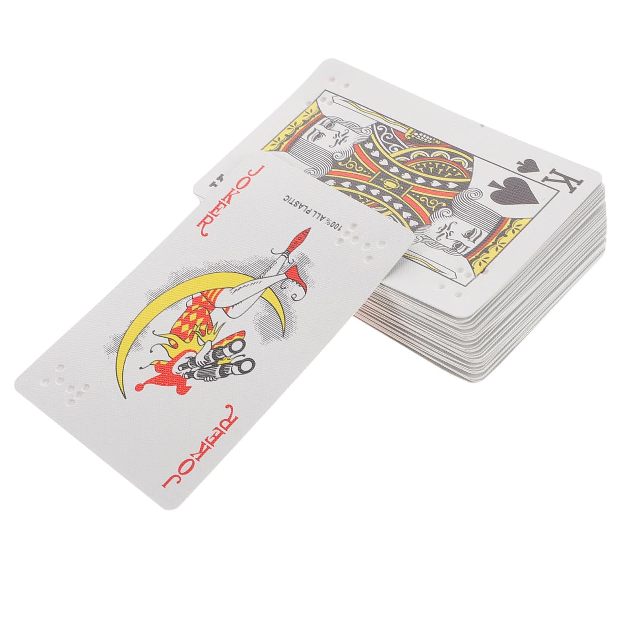 GALPADA Braille Playing Cards for Impaired Adults Multi Colour Paper Poker Set including Tactile Markings for Inclusive Games and Disability Aid