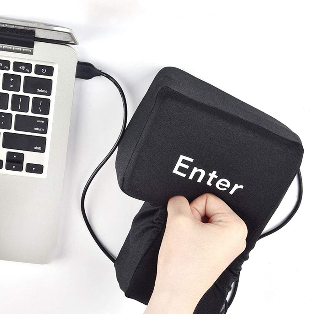 Wudaizhi Wejdź na poduszkę USB Unbreakable Big Enter Button Rzuca poduszkę z komputerem USB Wejście Klucz do Poduszka Biurko