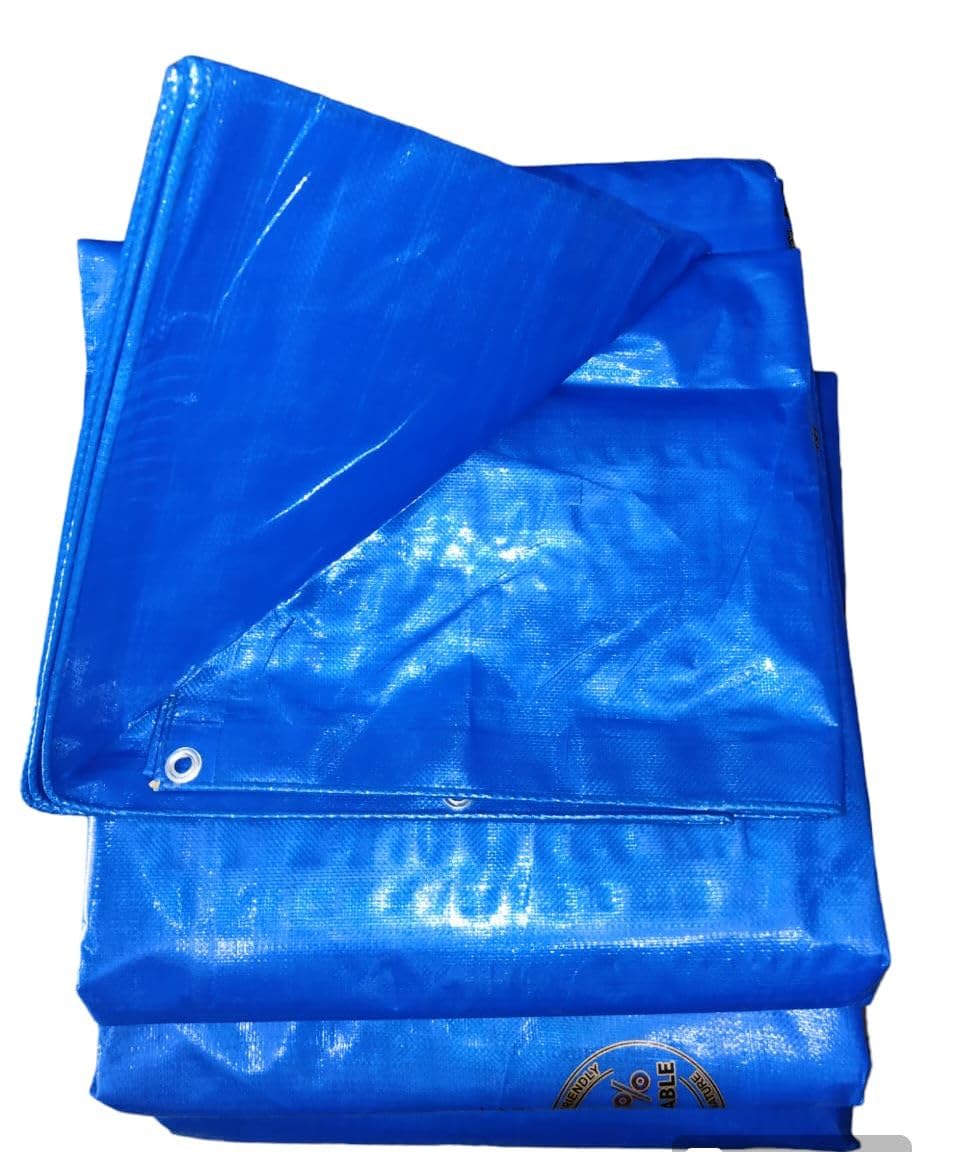 250 GSM HDPE Waterproof Tarpaulin || Heavy Duty Tripal/Tadpatri/Tarpal Sheet UV Treated Sheet |Multi Layered-Cross Laminated | Plastic Extra Strong Tarpal || Home Roof Shed- Blue (24FT X 30FT) (B0D31N7NCF) Amazon Price History, Amazon Price Tracker
