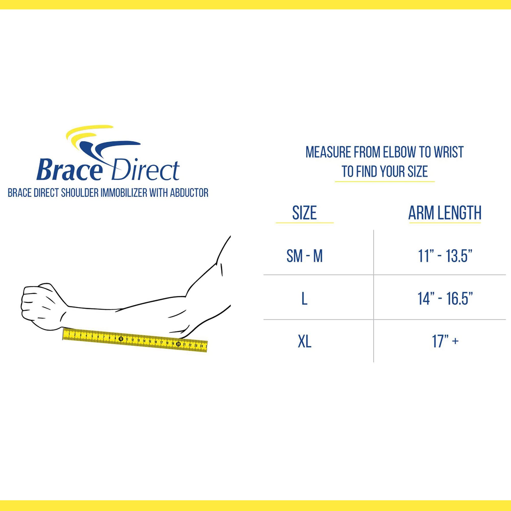 Brace Direct Inmovilizador de hombro con correa de secuestro para soporte de lesiones para cápsula posterior, dislocaciones, puño rotador, subluxación y postcirugía
