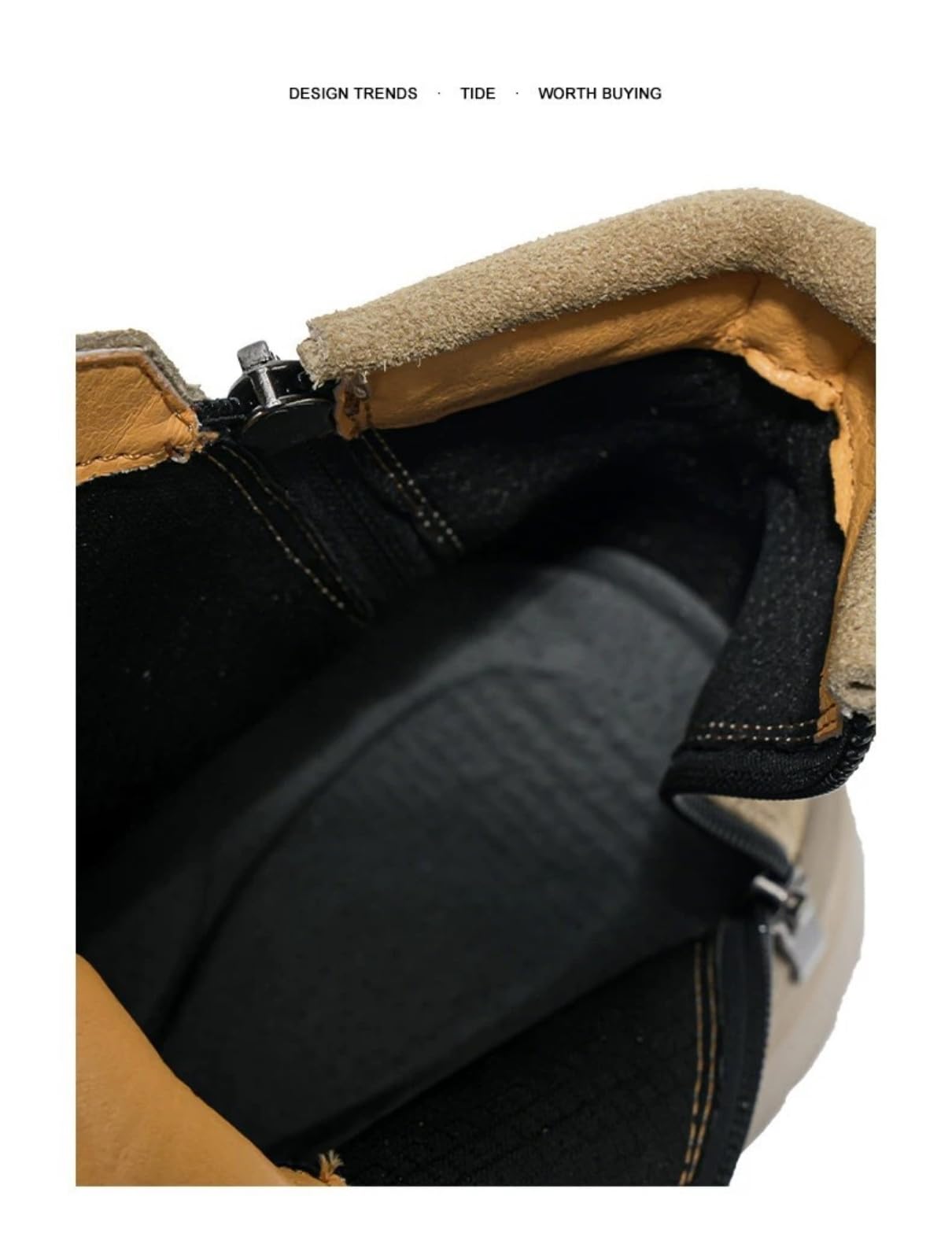 LKSCY męskie buty turystyczne Mid Top sznurowane buty retro jesień na